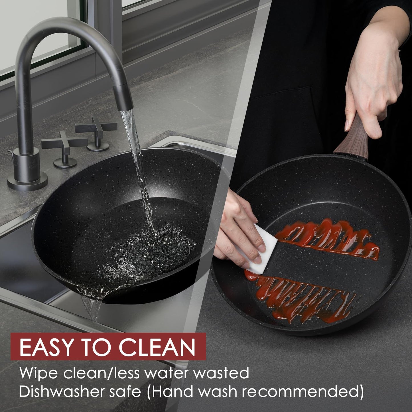 KIKCOINE Pots and Pans Set Non Stick 31 Piece Kitchen Non stick Cooking Cookware Sets