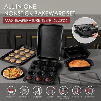 KIKCOINE Pots and Pans Set Non Stick 31 Piece Kitchen Non stick Cooking Cookware Sets