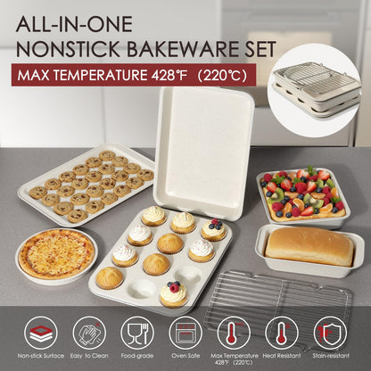 KIKCOINE Pots and Pans Set Non Stick 31 Piece Kitchen Non stick Cooking Cookware Sets